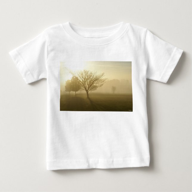 Ozarks Misty Golden Morgon Sunrise Tee Shirt (Framsida)