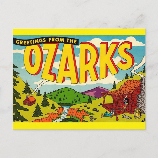 OZARKS Vintage resor vykort (Framsida)