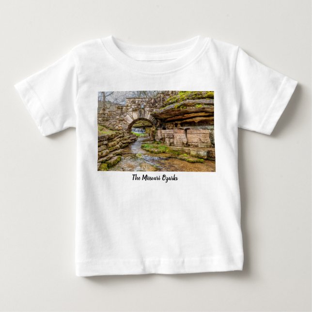 Ozarks Waterfall under T-shirt för Småbarn under B (Framsida)