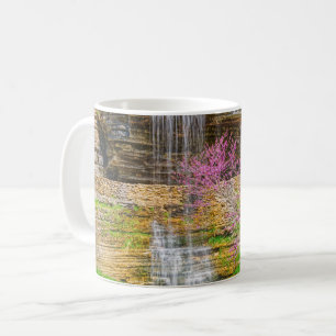 Ozarks Waterfall Vår Bluff Coffee Mugg