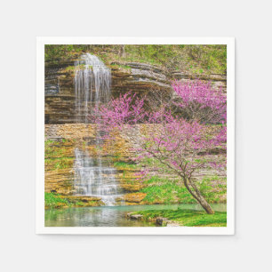 Ozarks Waterfall Vår Bluff Pappersservett