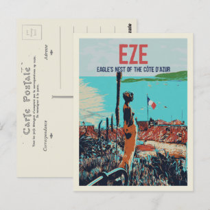 Öze Byte Cote d'Azur Frankrike, Medelhavet Vykort