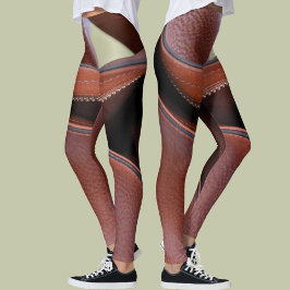Ozippat Läder Sensuellt Chic Leggings