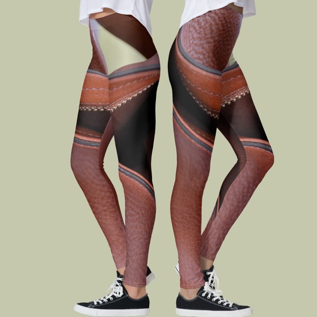 Ozippat Läder Sensuellt Chic Leggings (Skapare uppladdad)