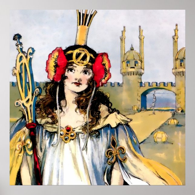 "Ozma of Oz" av John R Neill Poster (Framsidan)