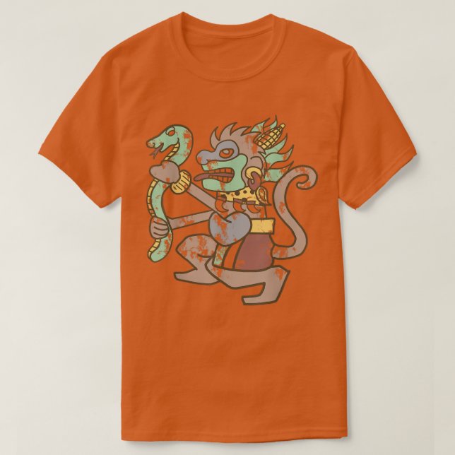 Ozomahtli Meican Aztec Monkey Gud Tshirt T Shirt (Design framsida)