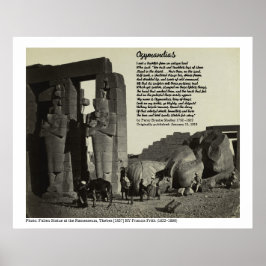 Ozymandias och Fallen Statue vid Ramesseum Poster