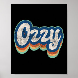 Ozzy Förnamn Pojke Vintage Stil 70 80 Personlig Poster