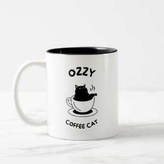Ozzy the Black Cat Coffee Mugg - Mysigt Kattdjur V