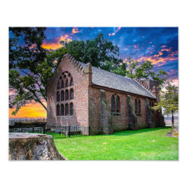 P1010074-Jamestown, VA, Old Settlement Church Fototryck
