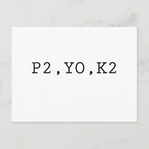 P2, YO, K2 VYKORT