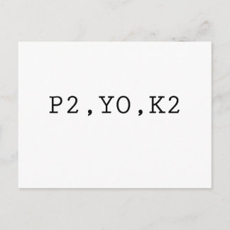 P2, YO, K2 VYKORT