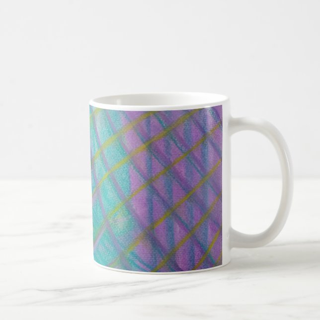 P34 Unik Färgrik Abstrakt Konst Kaffemugg (Höger)
