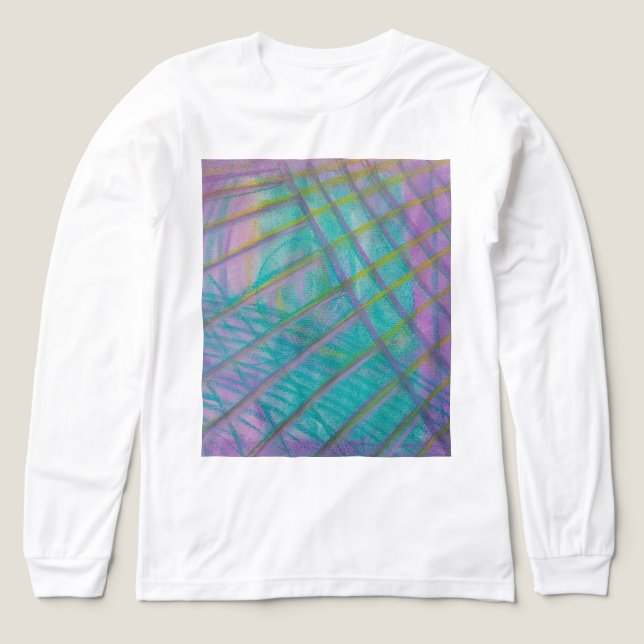 P34 Unik Färgrik Abstrakt Konst T Shirt (Design framsida)