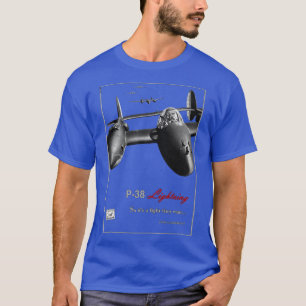 P38 Blixt WW2 American Fighter T Shirt