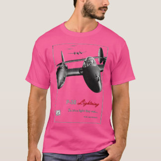 P38 Lightning WW2 amerikansk jaktflygplan T Shirt