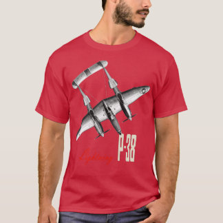 P38 Lightning WW2 stridsflygplan flygplan T Shirt