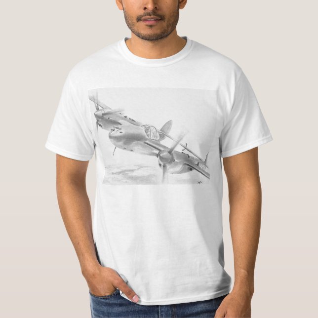 P38 skjorta för blixt T Tee Shirt (Framsida)