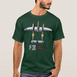 P38 WW2-stridsflygplan 1 T Shirt