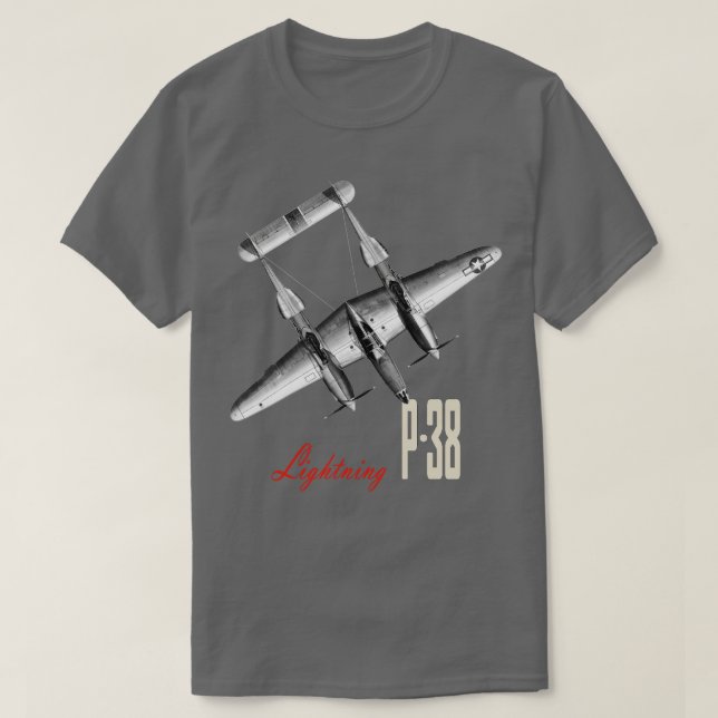 P38 WW2-stridsflygplan T Shirt (Design framsida)