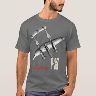 P38 WW2-stridsflygplan T Shirt