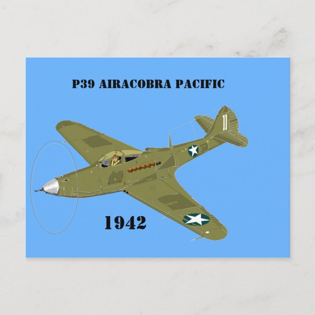 P39 Airacobra Pacific, 1942 Vykort (Framsida)