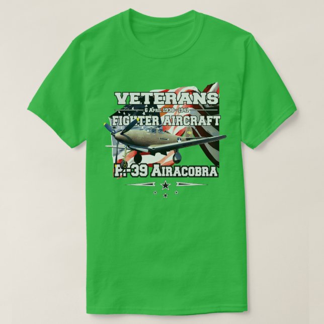 P39 Airacobra-stridsflygplan T Shirt (Design framsida)