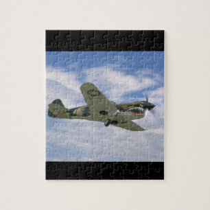 P40 Curtis med våldsamt ansikte, Flying_WWII Pussel