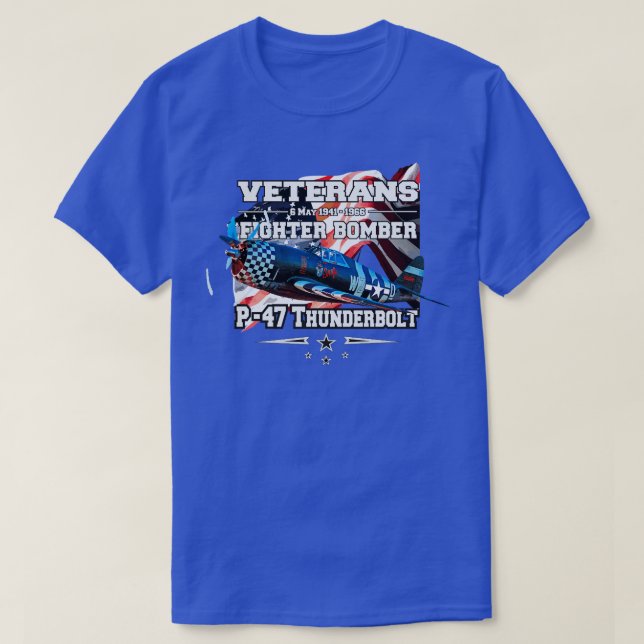 P47 Thunderbolt-stridsflygplan T Shirt (Design framsida)