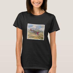 P47 Thunderbolt WW2 Flygplan Painting Military T Shirt