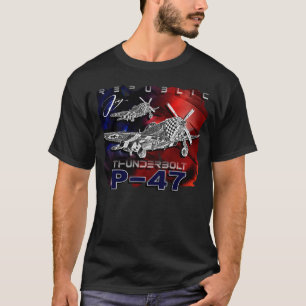 P47 Tvåbultrepubliken Världskrig II Kampen mot ter T Shirt
