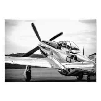 P51 Mustang B&W Fototryck