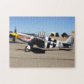 P51 Mustang-flygplan vid flygshow 252 biet puzzle Pussel