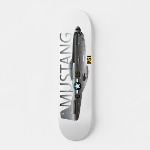 P51 Mustang Mini Skateboard Bräda 18,5 Cm