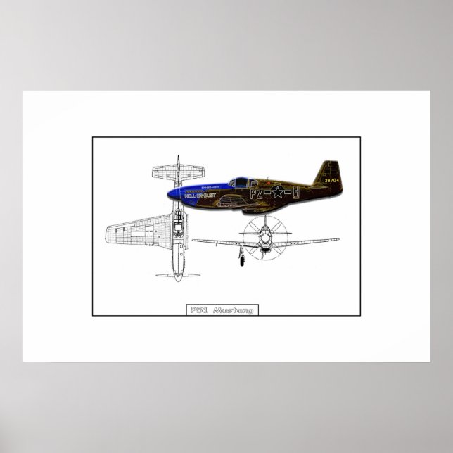P51 Mustang Poster (Framsidan)