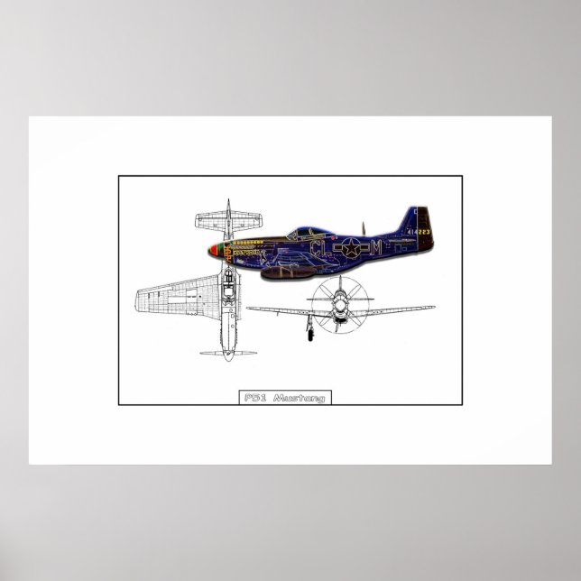 P51 Mustang Poster (Framsidan)
