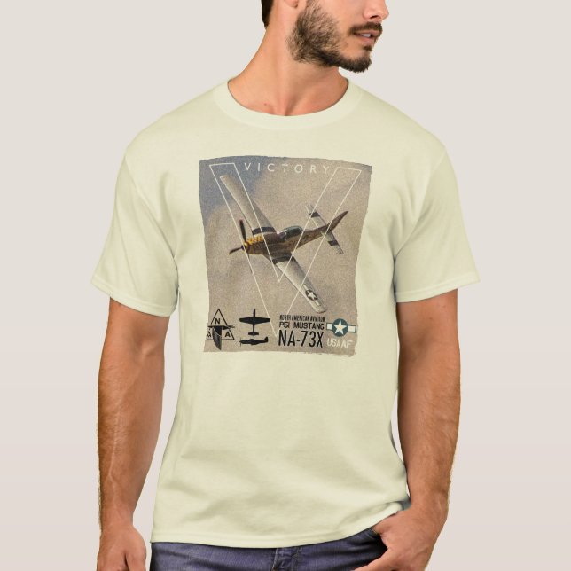 P51 Mustang T Shirt (Framsida)