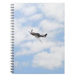 P51 Mustang under flygning Anteckningsbok