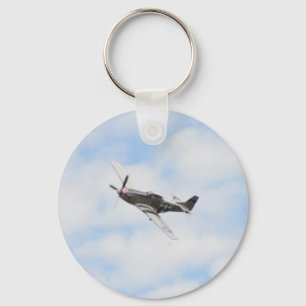 P51 Mustang under flygning Nyckelring
