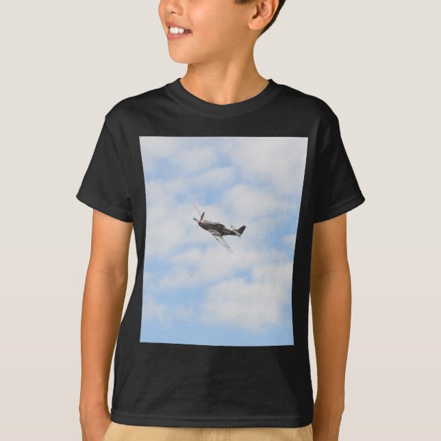 P51 Mustang under flygning T Shirt (Framsida)