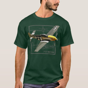 P51 Mustang WW2 Fighter Flygplan T Shirt