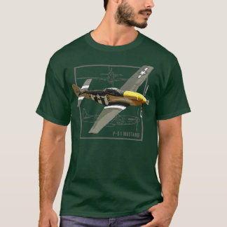 P51 Mustang WW2 Fighter Flygplan T Shirt