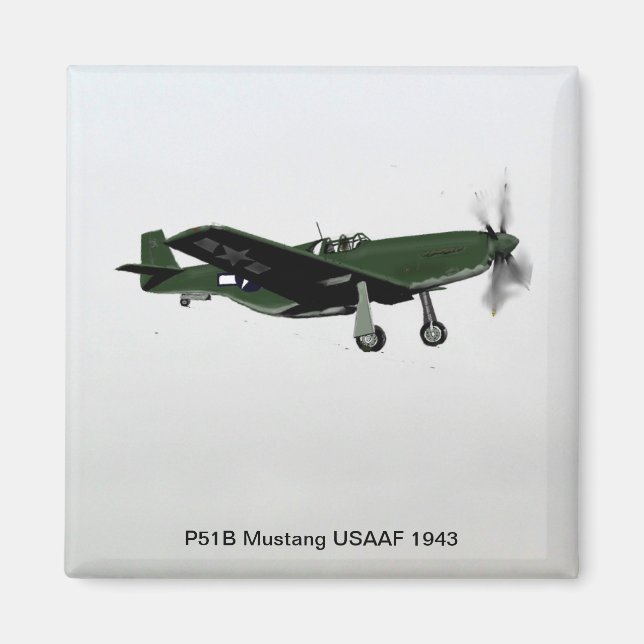 P51B Mustang Magnet (Framsidan)