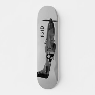 P51D-Skateboard Old School Skateboard Bräda 21,6 Cm