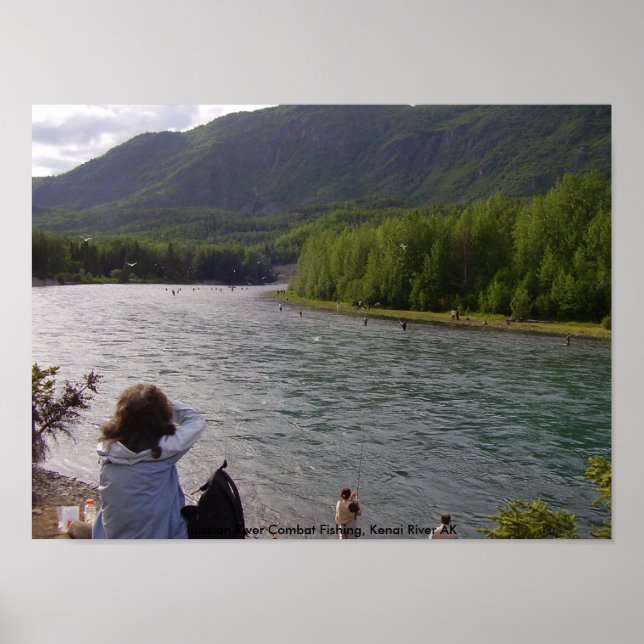 P8040287, Russian River Combat Fishing, Kenai R... Poster (Framsidan)