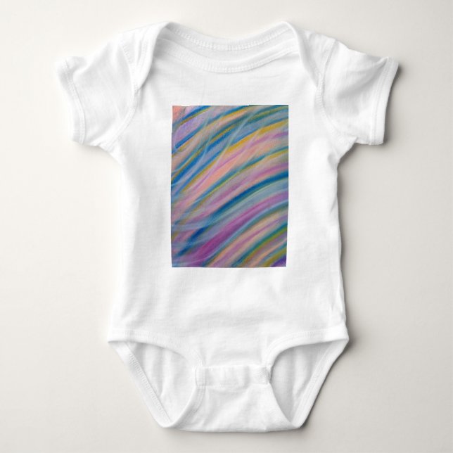 P8 Unik Färgrik Abstrakt Konst T Shirt (Framsida)