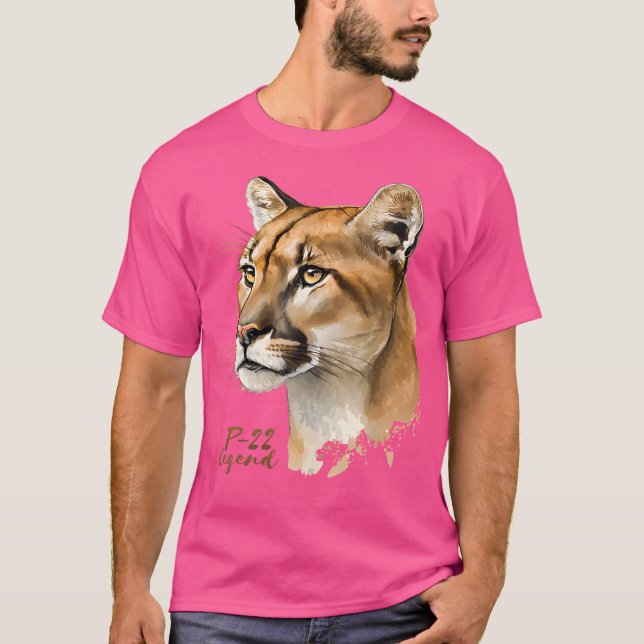 P-22 Mountain Lejon Legend California Wildlife P22 T Shirt (Framsida)