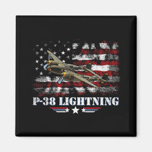 P-38 Blixt P38 WW2 Flygplan Fighter Jet Pilot Magnet