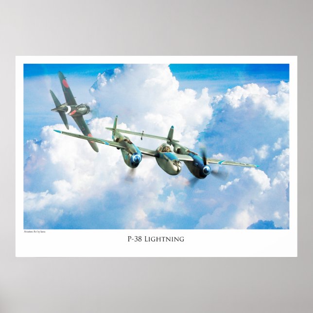 P-38 Blixt Poster (Framsidan)