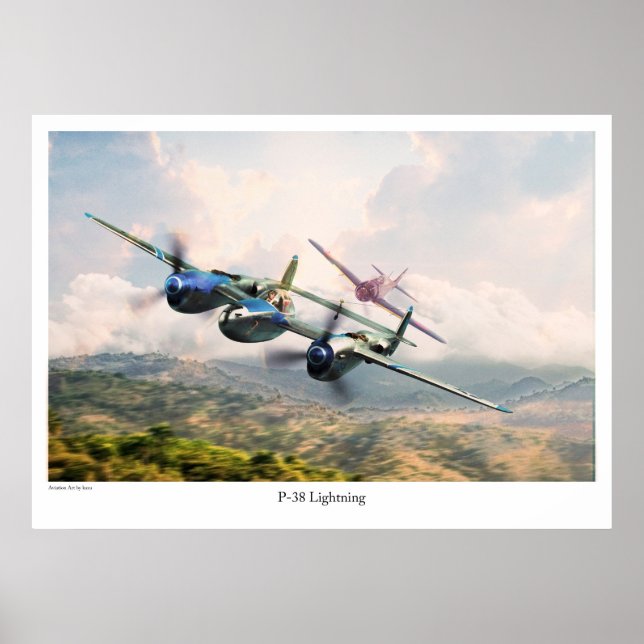 P-38 Blixt Poster (Framsidan)